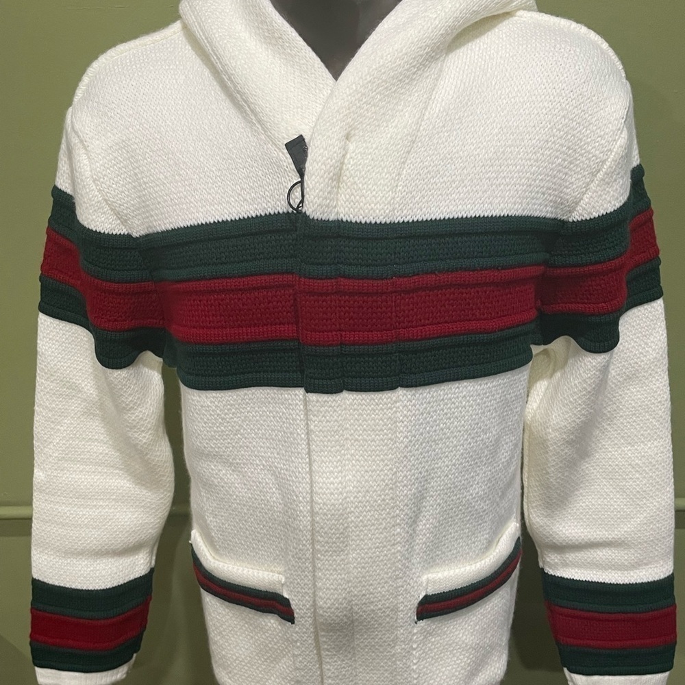 LCR sweater jacket coat hoody zipper front multi color modern fit - Picture 2 of 4